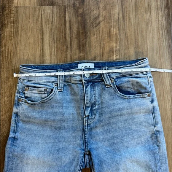 Pistola Light Wash Skinny Jeans with Raw Hem, size 27 - Picture 8 of 12
